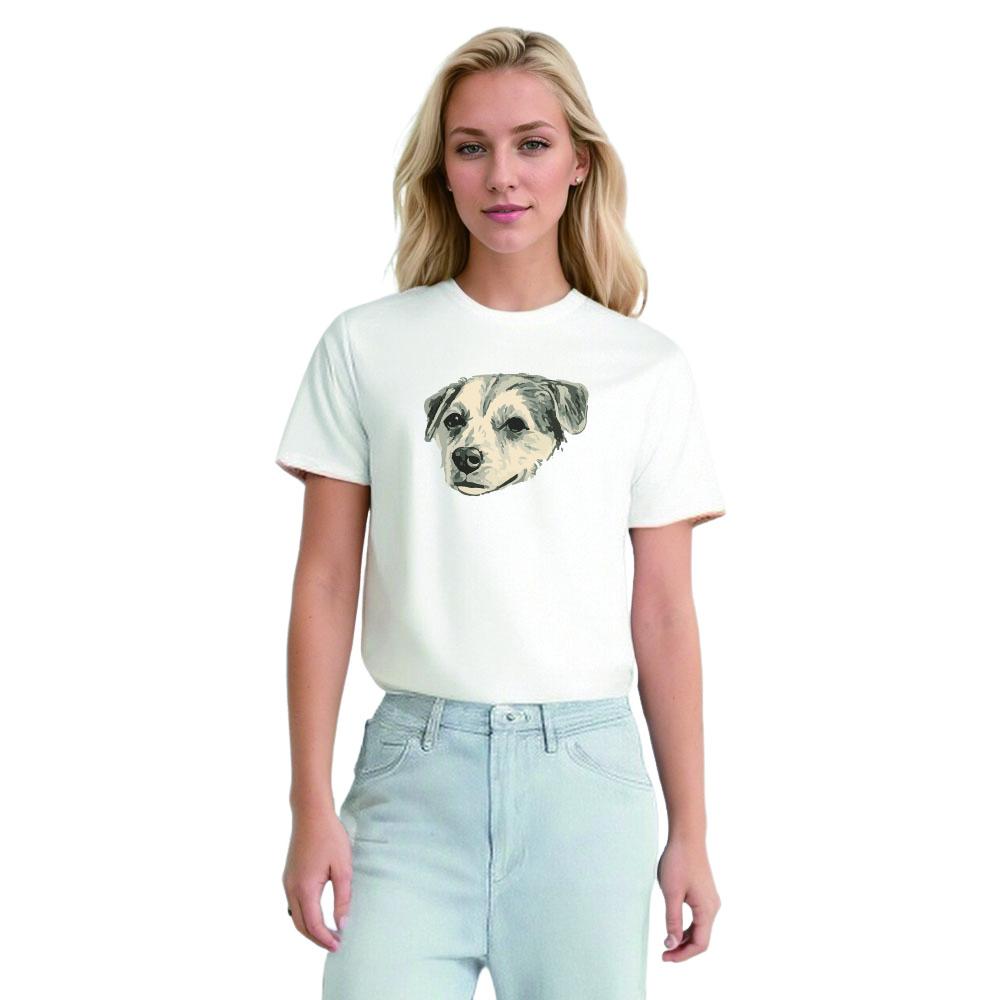 Animal Esquisse d'un Chiot Mignon T-shirt Ver.B
