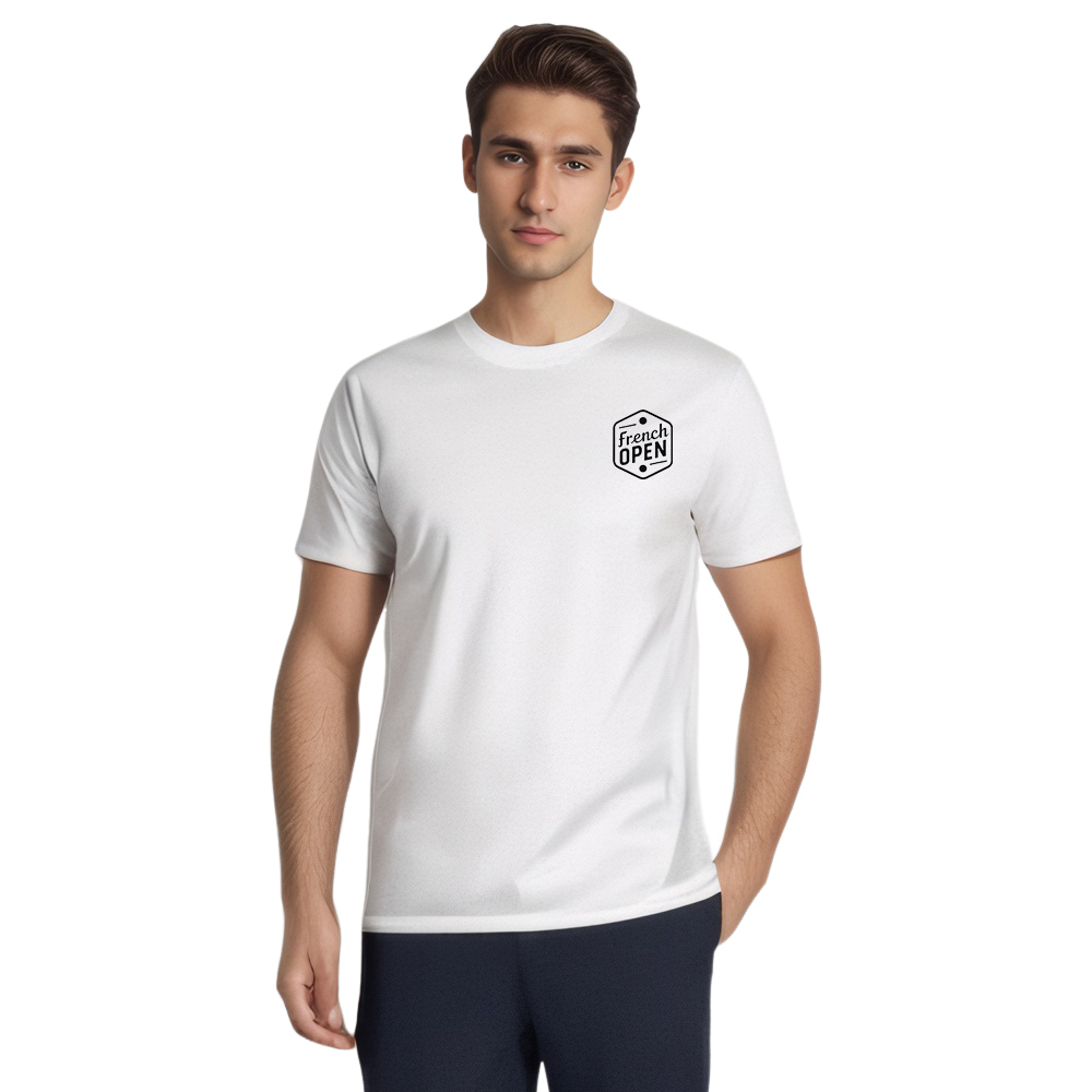 T-shirt Sport Tennis Texte 'French Open' Costume Ver.B