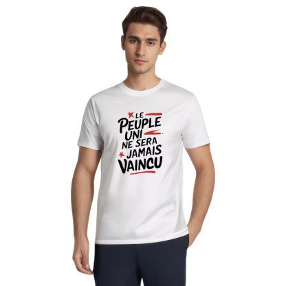 T-shirt' Le Peuple Uni Ne Sera Jamais Vaincu' Costume Ver.B