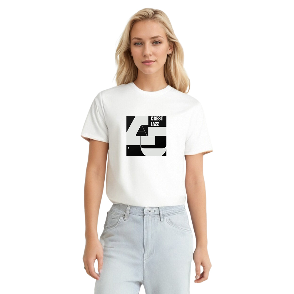 T-shirt Blanc et Noir 'Crest Jazz' Costume Ver.A