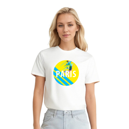 T-shirt Blanc et Noir 'Paris' Ver.B