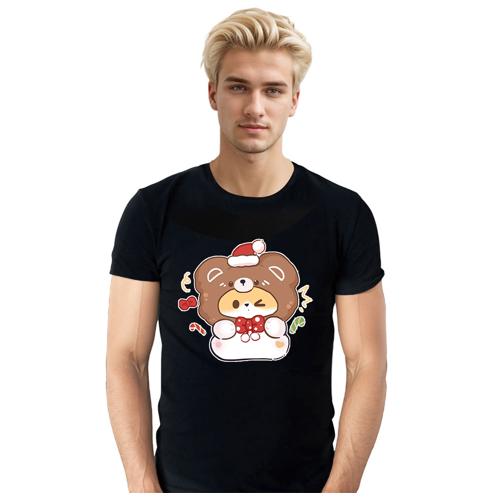 T-shirt Mignons Animaux pour Noël 