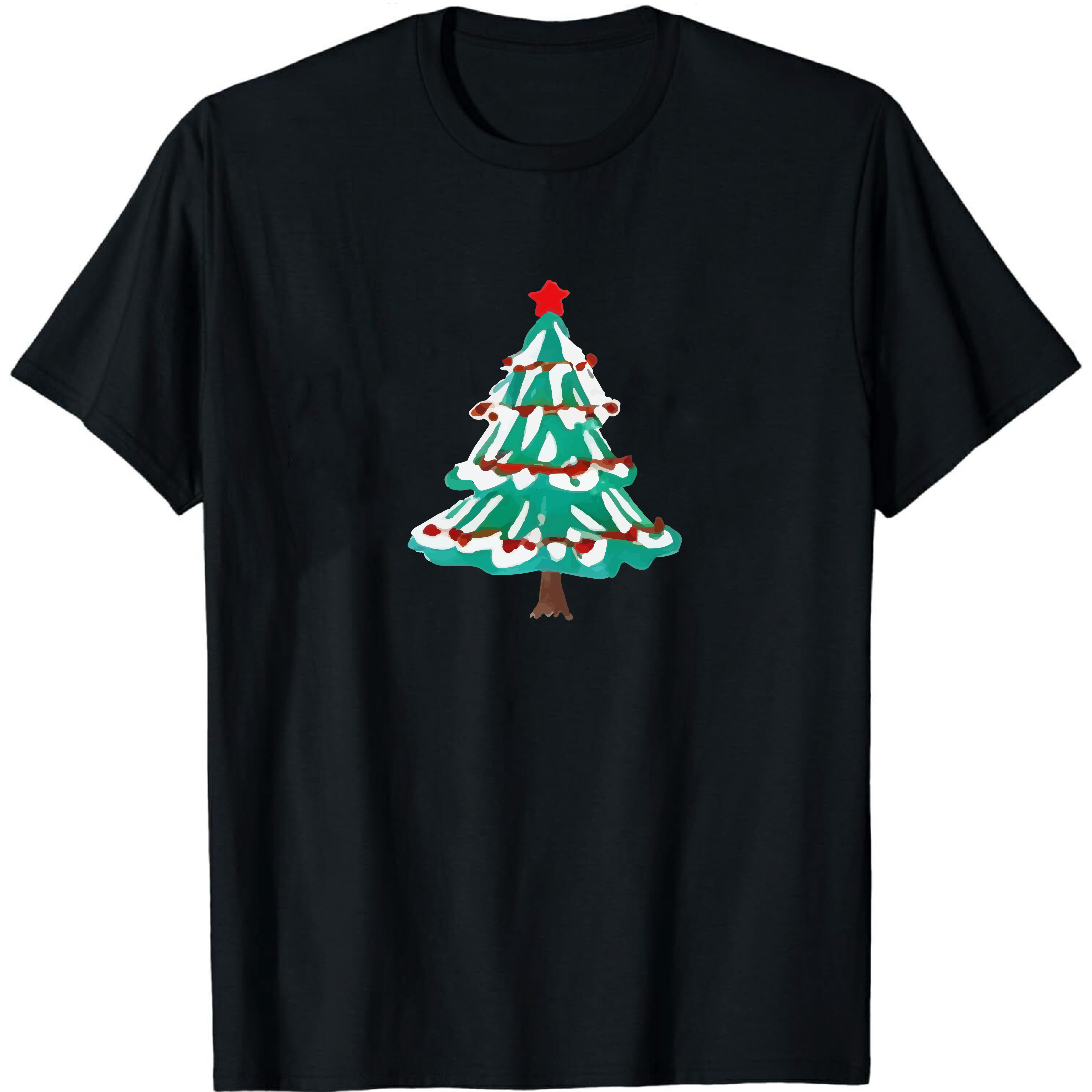 T-shirt Sapin de Noël Vert Pour Noël