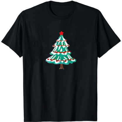 T-shirt Sapin de Noël Vert Pour Noël