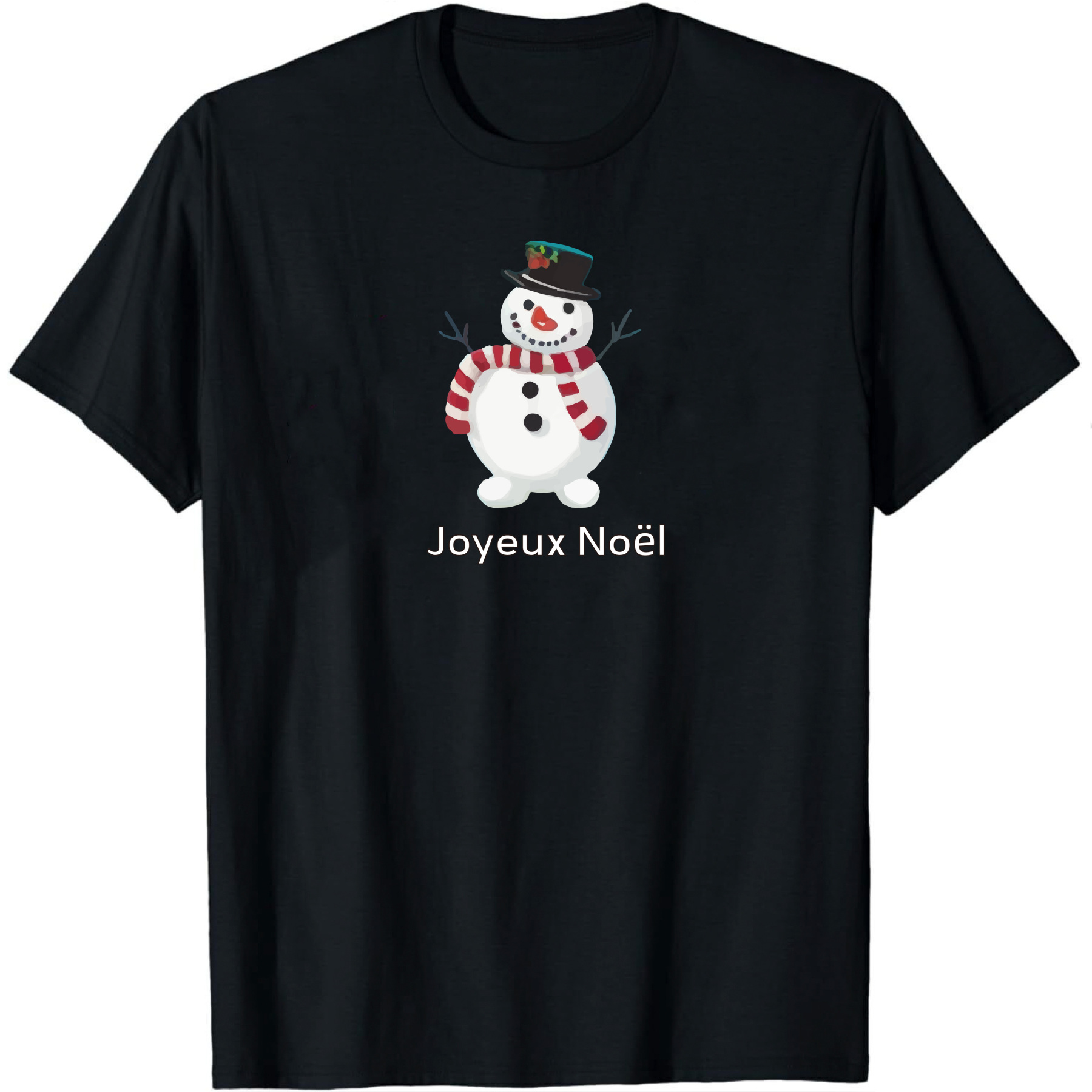T-shirt Mignon Bonhomme de Neige Pour Noël