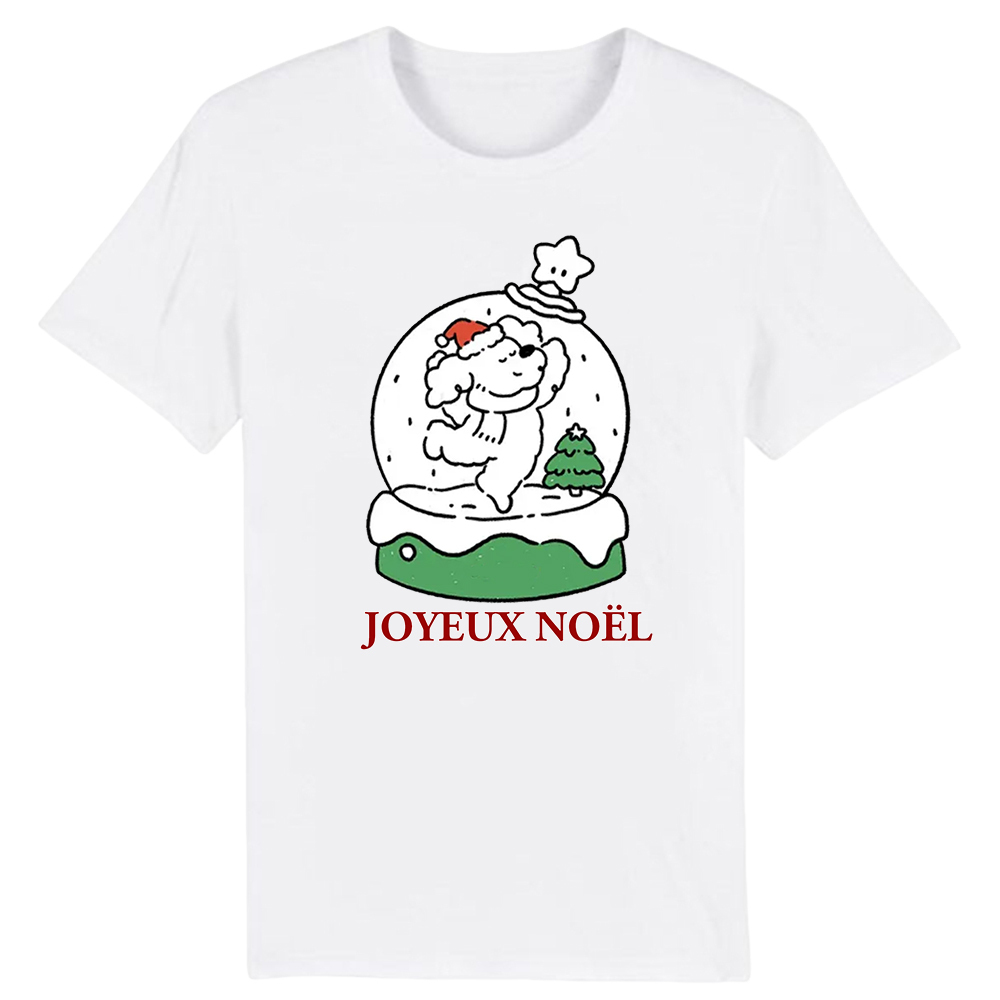 T-shirt Chiot Dansant Texte Joyeux Noël