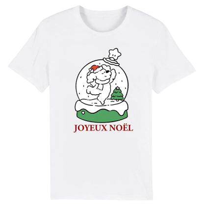 T-shirt Chiot Dansant Texte Joyeux Noël