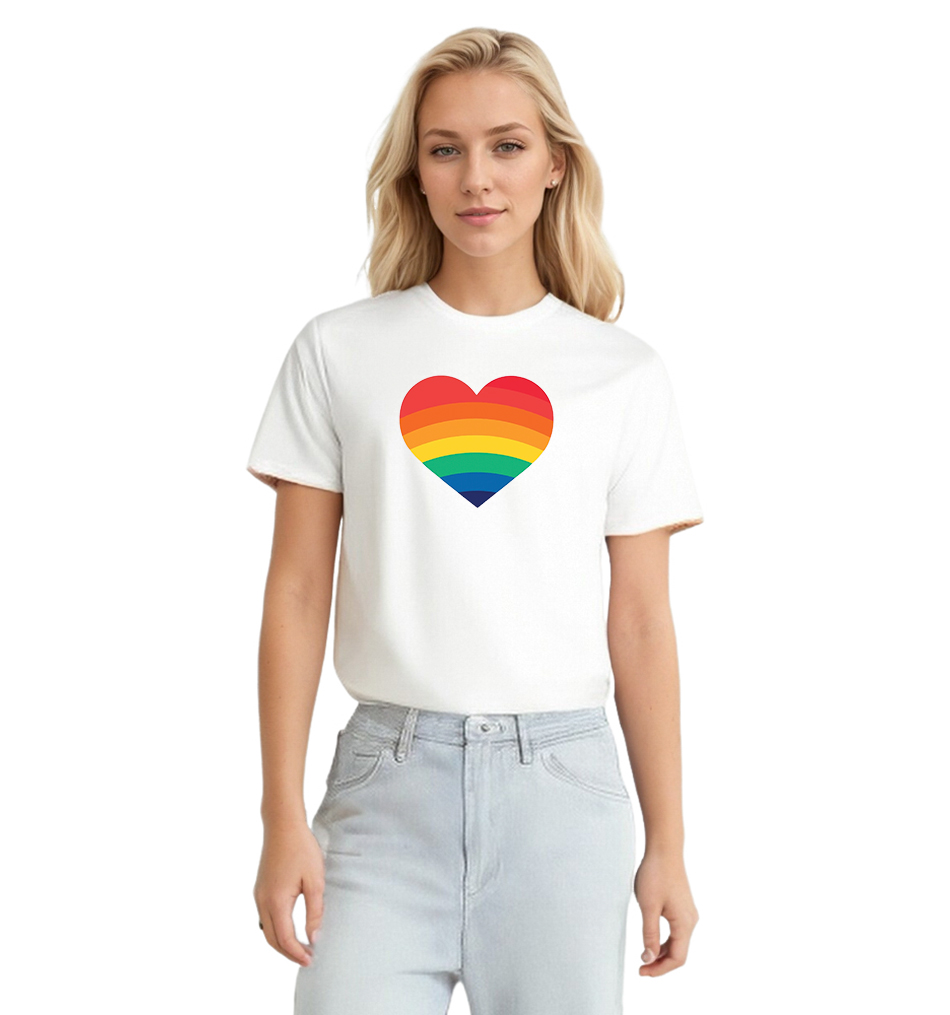 T-shirt Adulte Blanc 'Pride Month' L'amour Arc-en-ciel Costume 