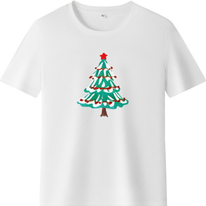 T-shirt Sapin de Noël Vert Pour Noël