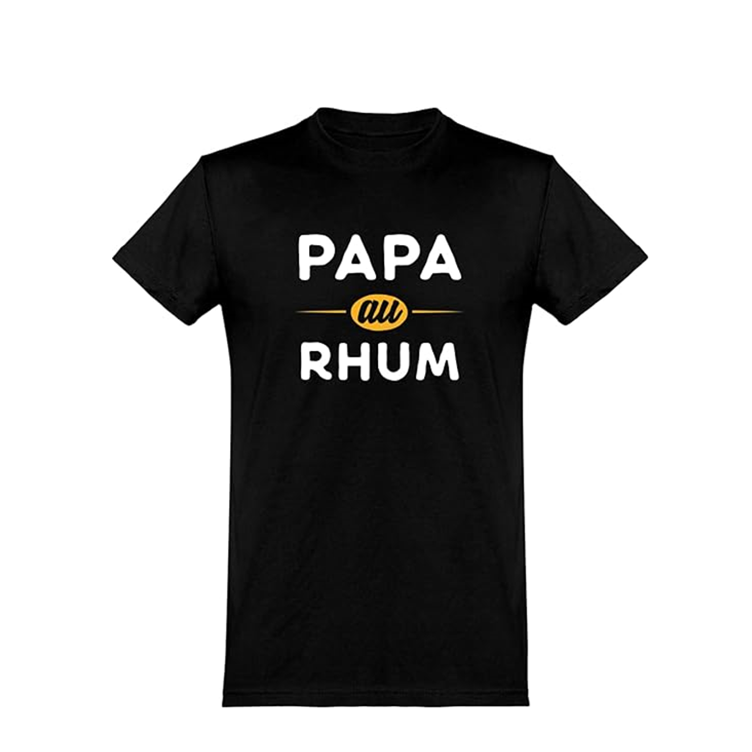 T-shirt Adulte Noir 'Papa au Rhum' Costume