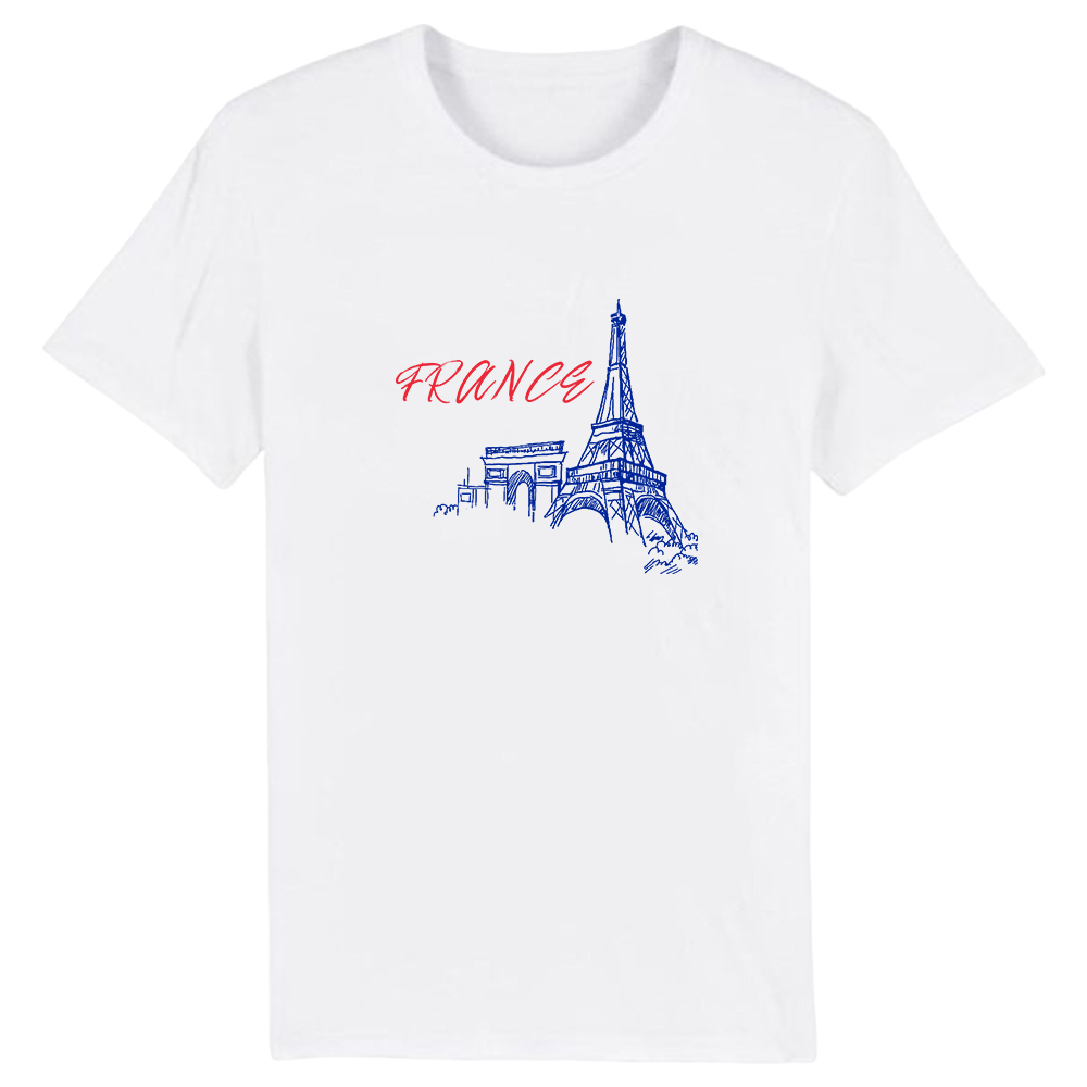 Adulte France Tour Eiffel Français T-shirt Ver.2