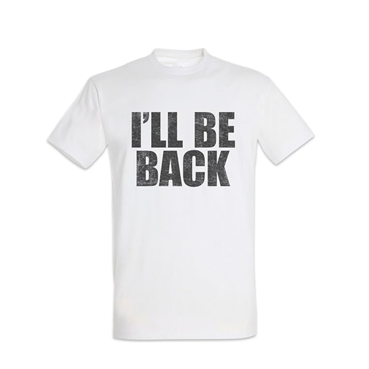 T-shirt Adulte Blanc 'I'll Be Back' Costume