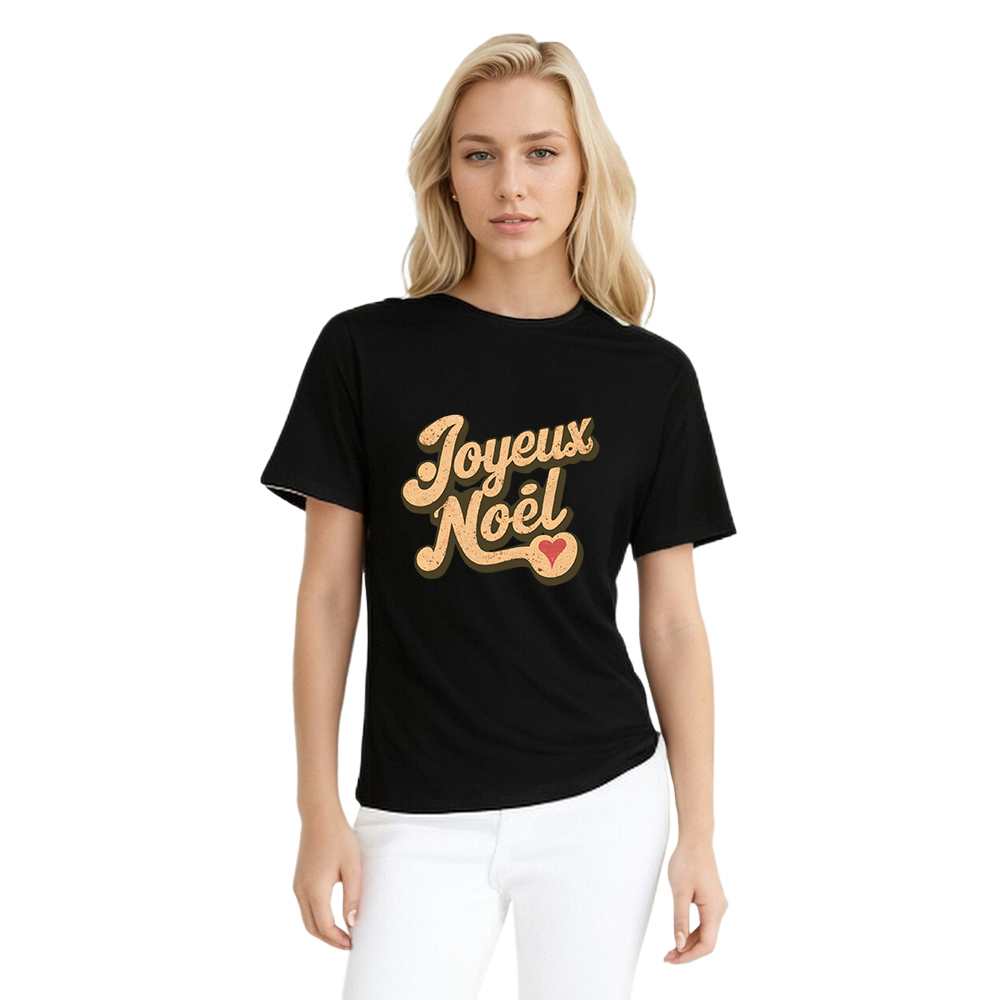 T-shirt Texte 'Joyeux Noël' Pour Noël
