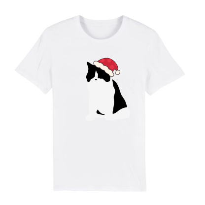 Adulte Chat Mignon Chat Noël T-shirt
