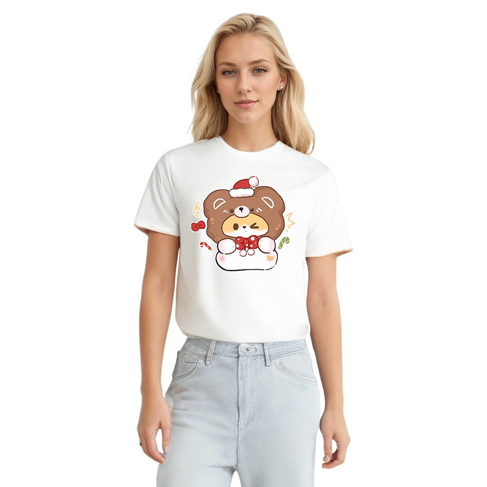 T-shirt Mignons Animaux pour Noël 