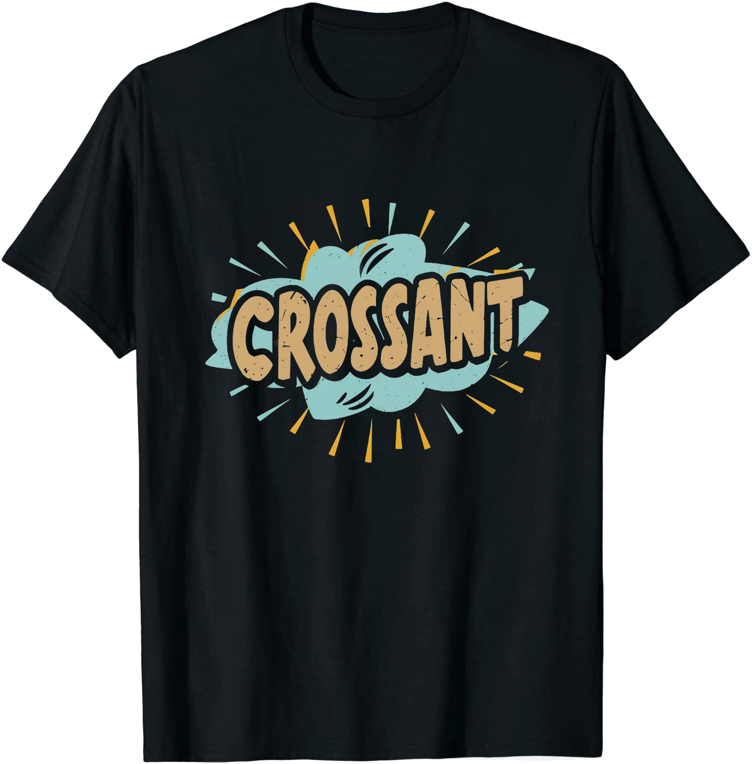 T-shirt Adulte Blanc et Noir Croissant Costume