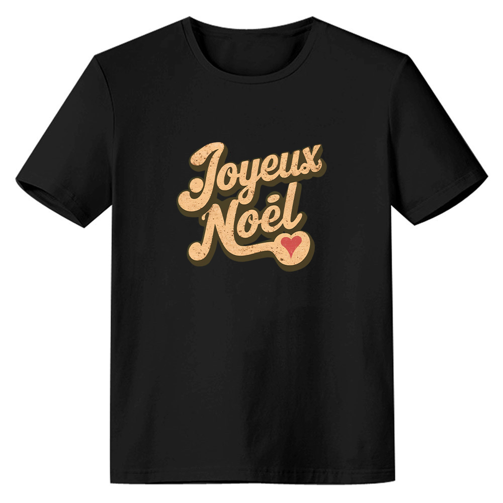 T-shirt Texte 'Joyeux Noël' Pour Noël