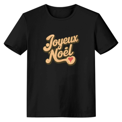 T-shirt Texte 'Joyeux Noël' Pour Noël
