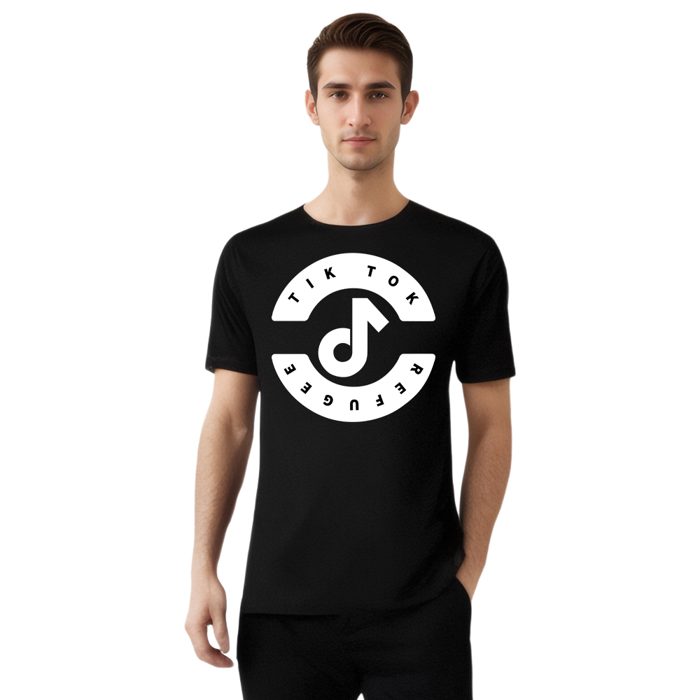 T-shirt Texte 'Tik Tok Refugee' Ver.10