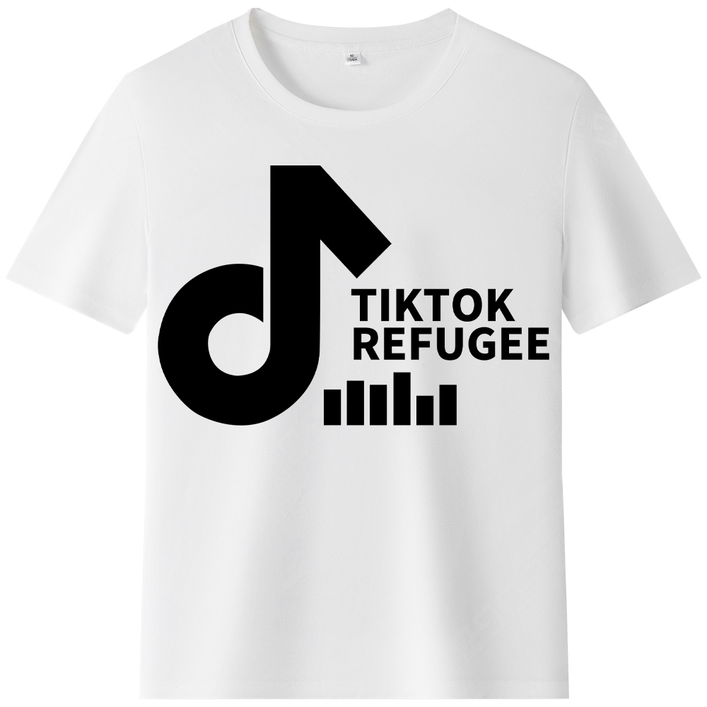 T-shirt Texte 'Tik Tok Refugee' Ver.6