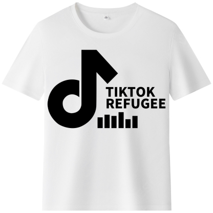 T-shirt Texte 'Tik Tok Refugee' Ver.6