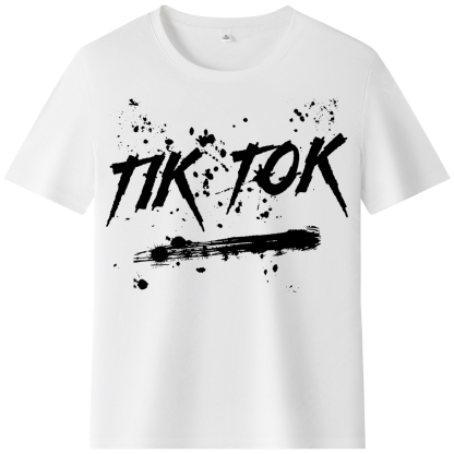 T-shirt Texte 'Tik Tok' Ver.4