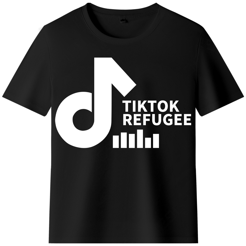 T-shirt Texte 'Tik Tok Refugee' Ver.6