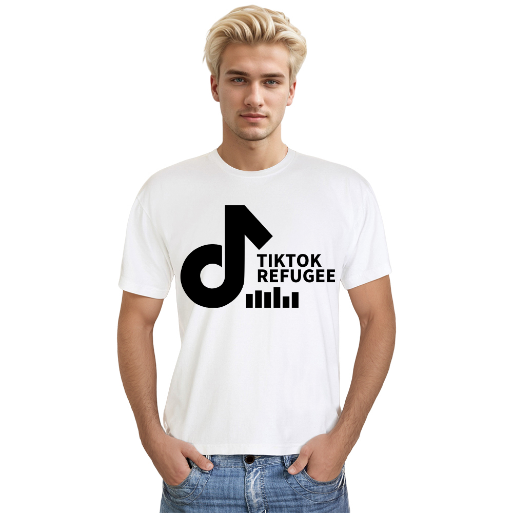 T-shirt Texte 'Tik Tok Refugee' Ver.6
