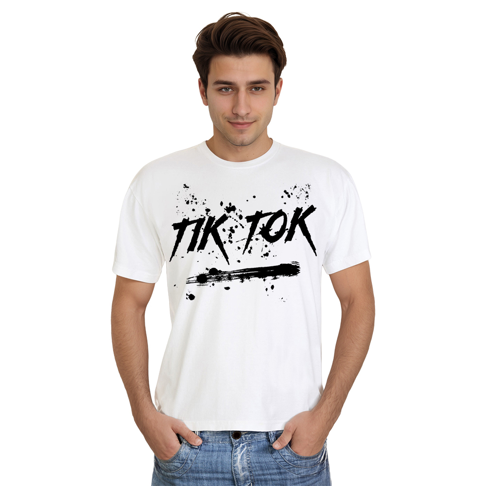 T-shirt Texte 'Tik Tok' Ver.4