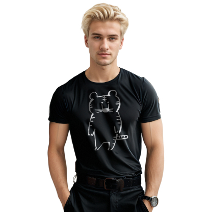 T-shirt Animal Lignes Simples - Tigre