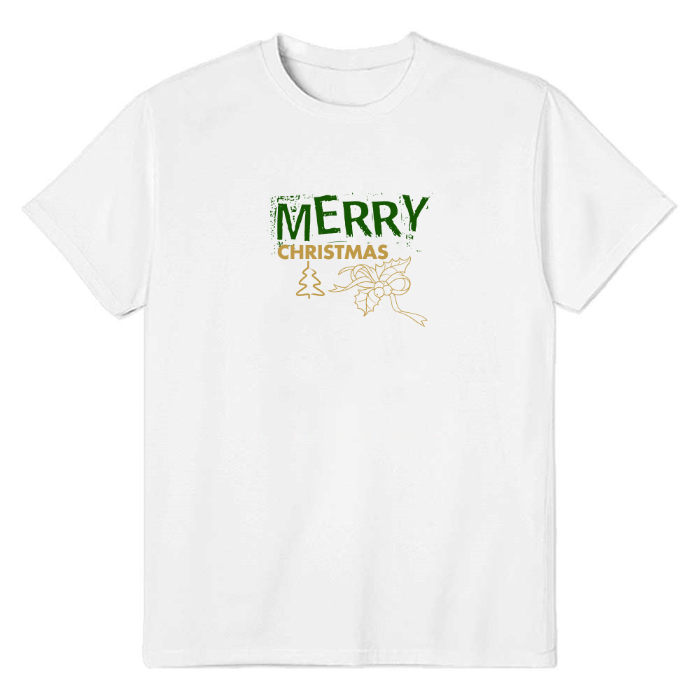 T-shirt Texte 'Merry Christmas' Pour Noël
