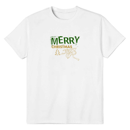 T-shirt Texte 'Merry Christmas' Pour Noël