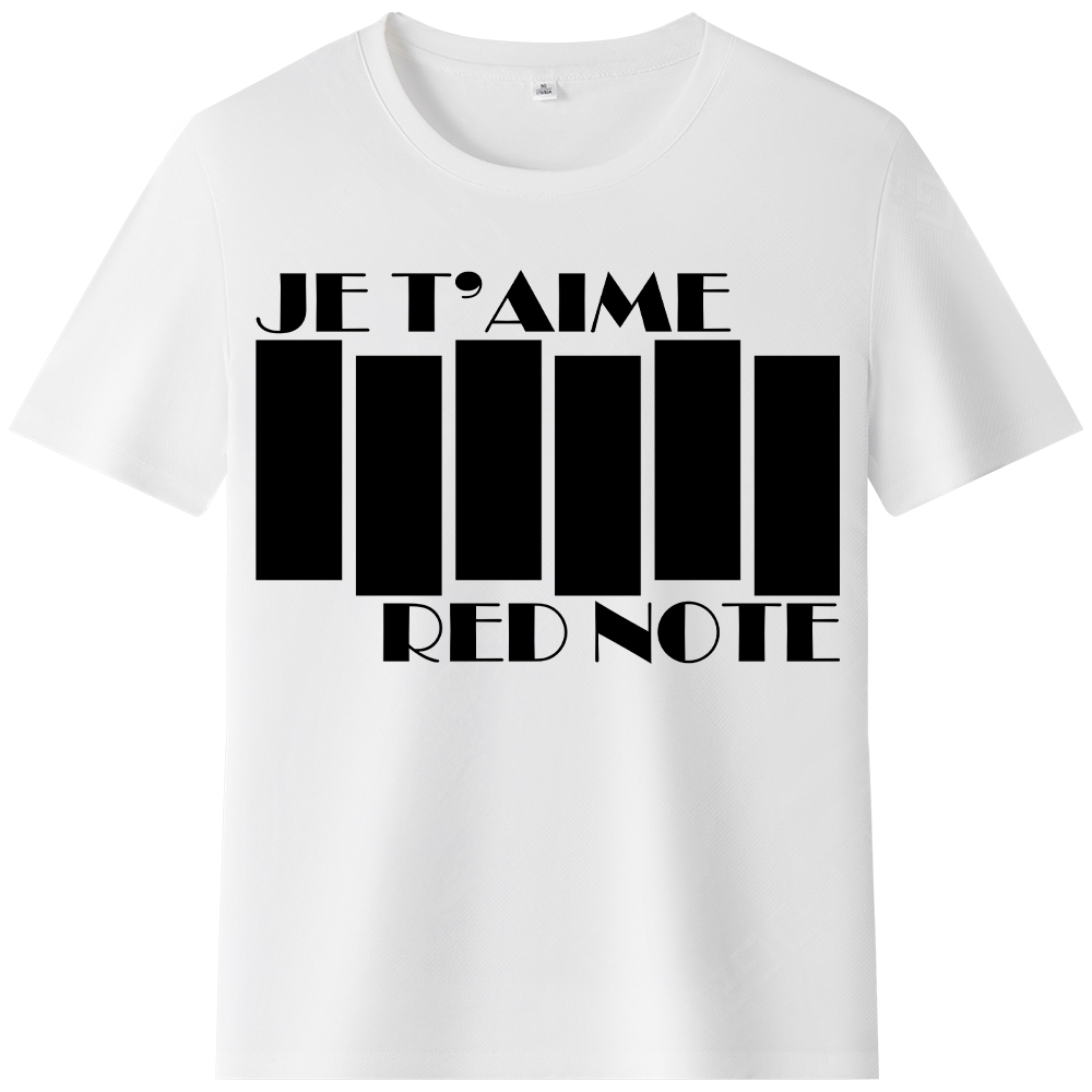 T-shirt Texte 'Je t’aime Red Note' Ver.4