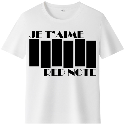 T-shirt Texte 'Je t’aime Red Note' Ver.4