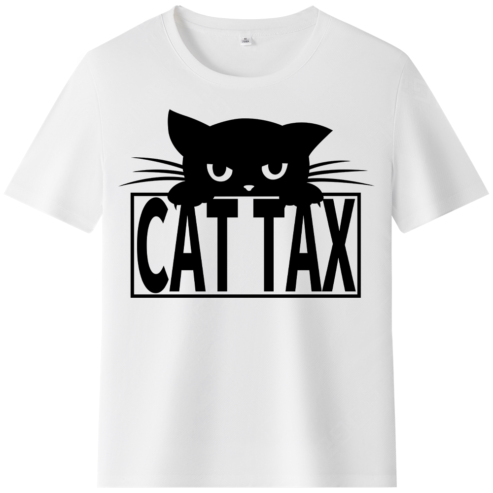 T-shirt Texte 'Cat Tax' Ver.7
