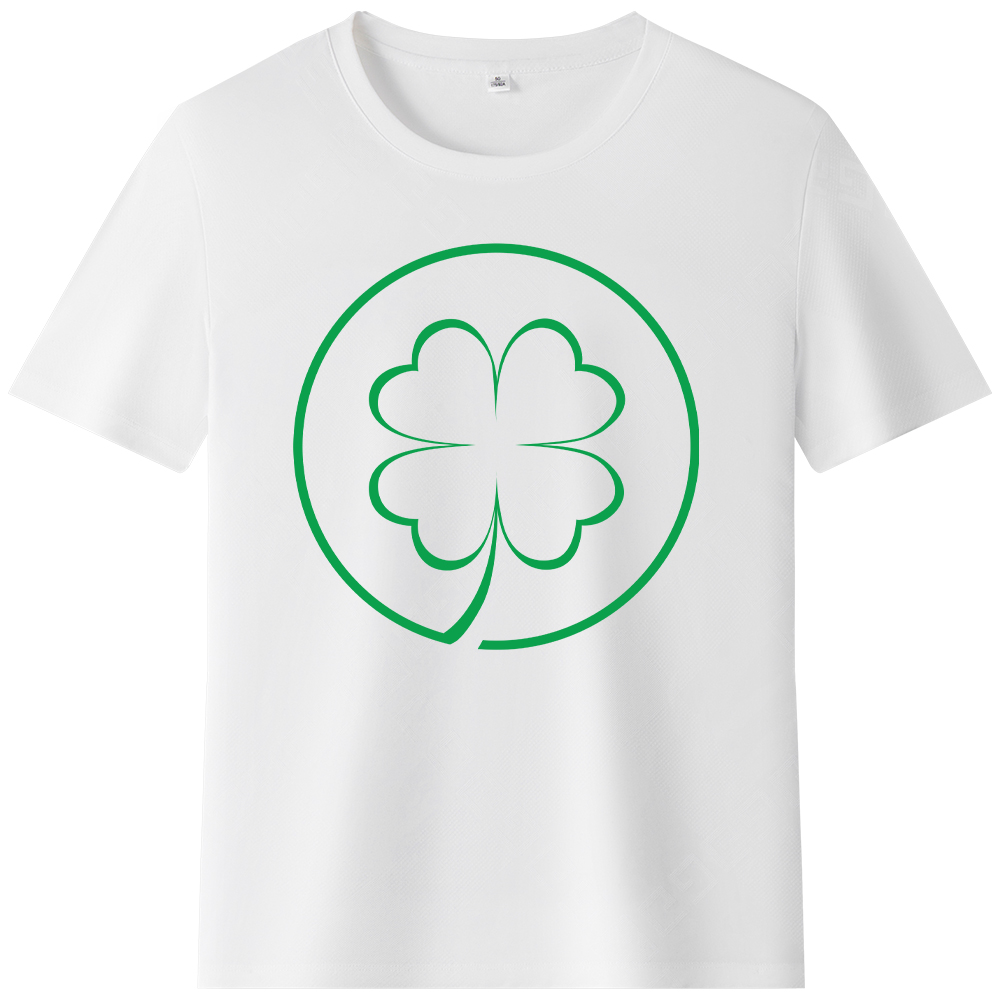 T-shirt Esquisse d'un Trèfle à Quatre Feuilles de la Saint-Patrick