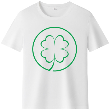 T-shirt Esquisse d'un Trèfle à Quatre Feuilles de la Saint-Patrick