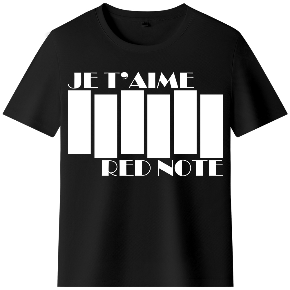 T-shirt Texte 'Je t’aime Red Note' Ver.4