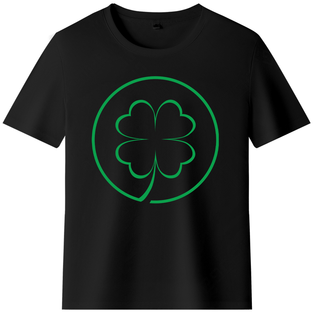 T-shirt Esquisse d'un Trèfle à Quatre Feuilles de la Saint-Patrick
