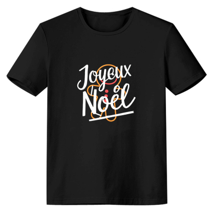 T-shirt Texte 'Joyeux Noël' Pour Noël Ver.9