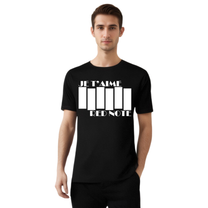 T-shirt Texte 'Je t’aime Red Note' Ver.4