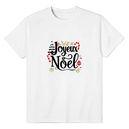 T-shirt Texte 'Joyeux Noël' Pour Noël
