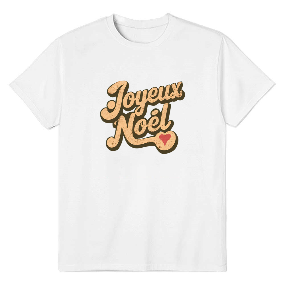 T-shirt Texte 'Joyeux Noël' Pour Noël