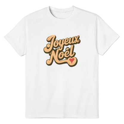 T-shirt Texte 'Joyeux Noël' Pour Noël