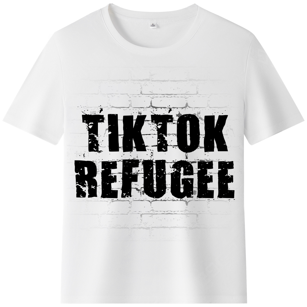 T-shirt Texte 'Tik Tok Refugee' Ver.7