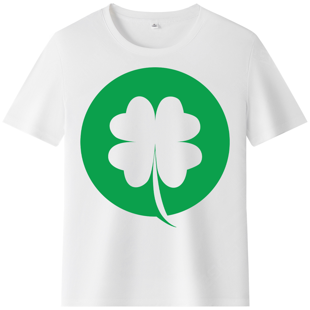 T-shirt Esquisse d'un Trèfle à Quatre Feuilles de la Saint-Patrick Ver.2