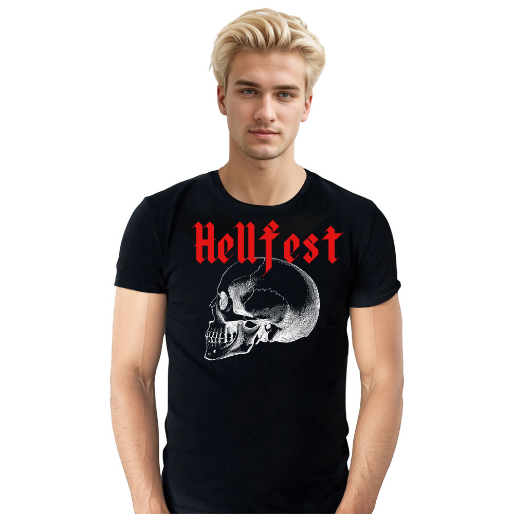 T-shirt Texte 'Hellfest' Costume Ver.C