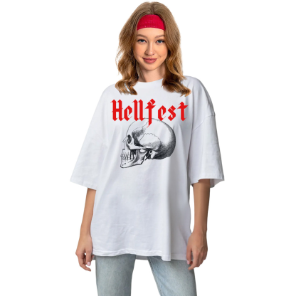 T-shirt Texte 'Hellfest' Costume Ver.C