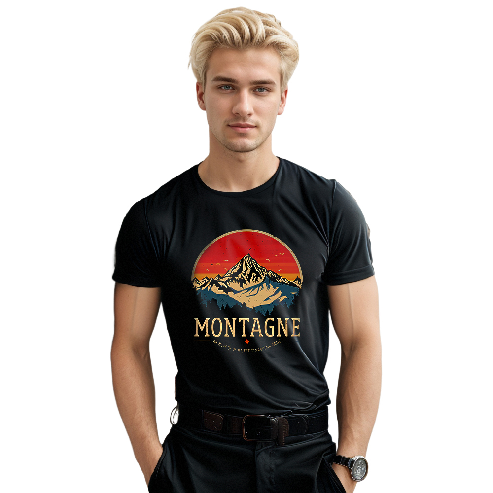 T-shirt Adulte Naturellement Montagne Costume Ver.B