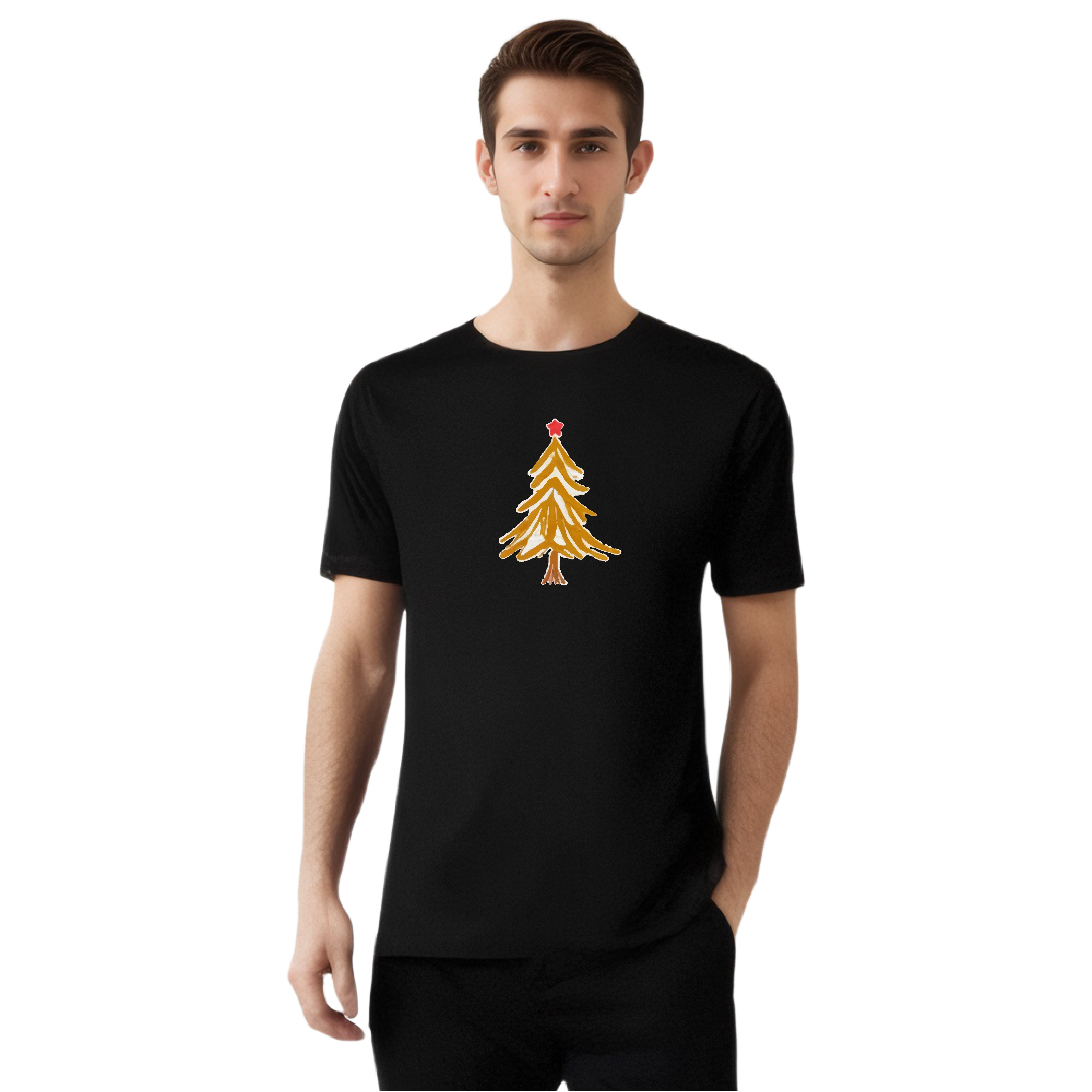 T-shirt Sapin de Noël Jaune Pour Noël